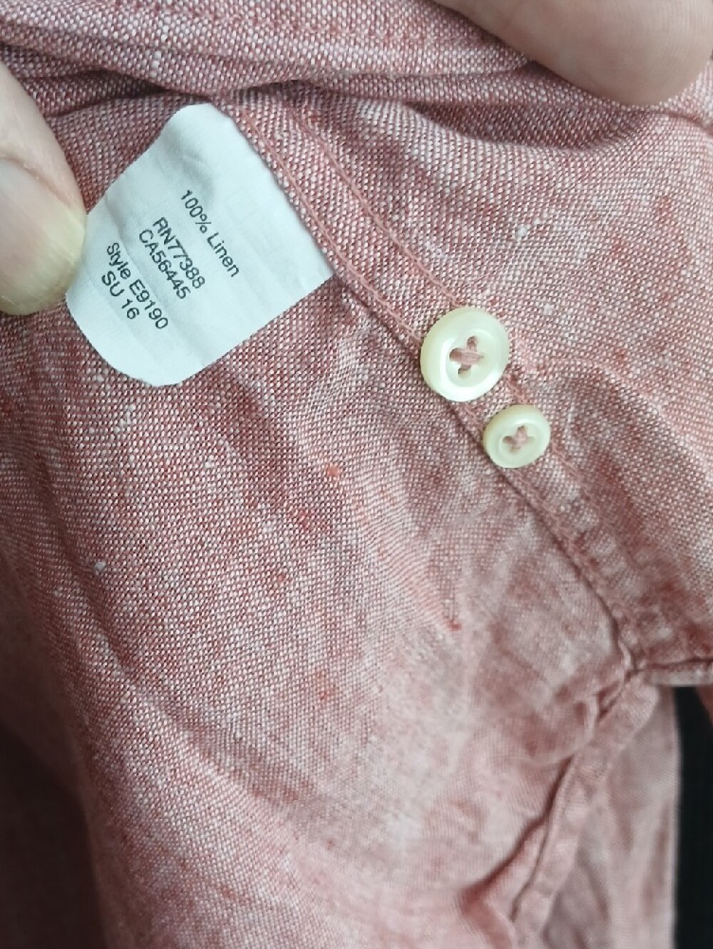 J. Crew red Linen Button-Up Shirt - Picture 4 of 10
